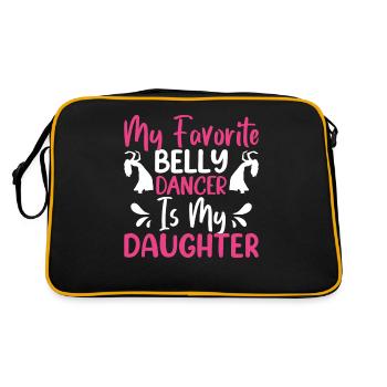 Danseuse du ventre drôle, danseuse de citations de danse du ventre - Sac Retro - noir/or - Dos