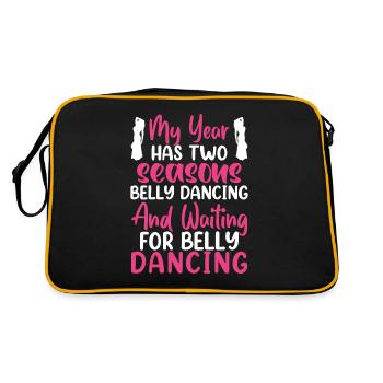 Danseuse du ventre drôle, danseuse de citations de danse du ventre - Sac Retro - noir/or - Dos