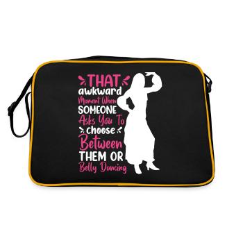 Funny Dance Quotes Funny Dancer Raqs sharqi Swing - Retro Bag - black/gold - Back
