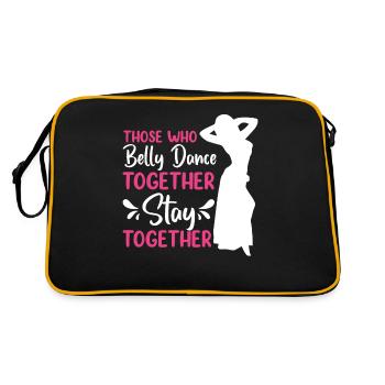 Funny Dance Quotes Funny Dancer Raqs sharqi Swing - Retro Bag - black/gold - Back