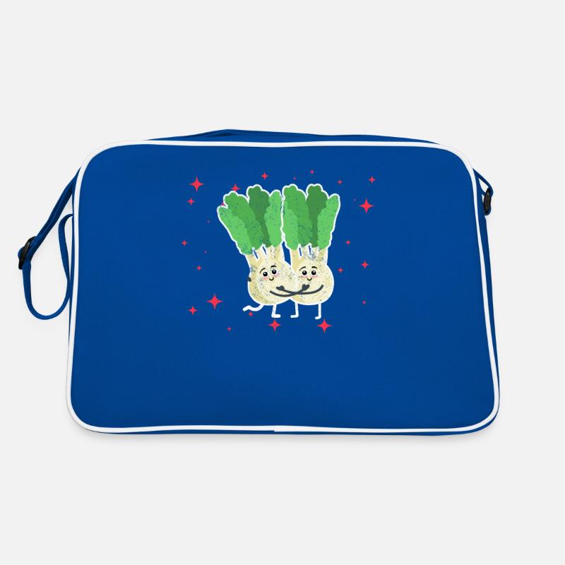 Couple de céleri mignon étreignant les amateurs de céleri Sac Retro