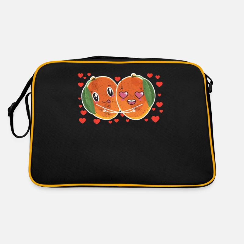 Cute Mango Couple Hugging Mango Fruit Lovers Retro Bag