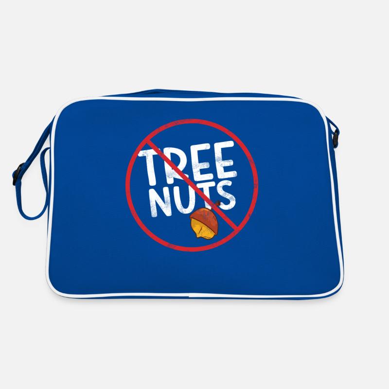 No Tree Nuts Allergy Awareness Warning Allergic Retro Tasche