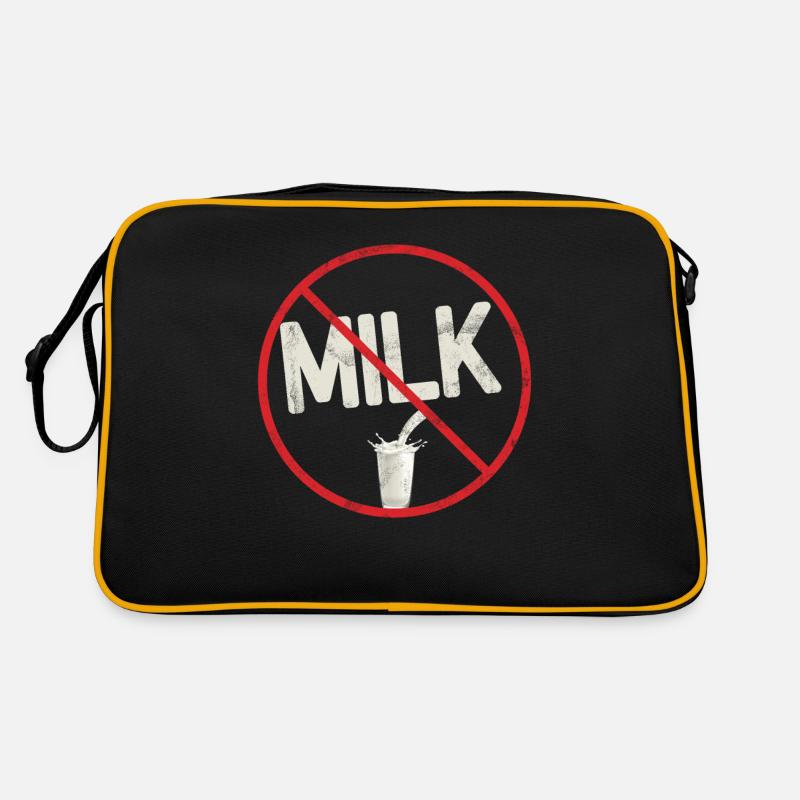No Milk Allergy Awareness Warning Allergic Retro Bag