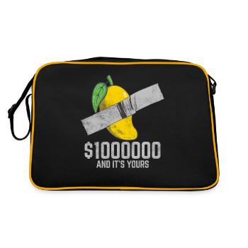 Duct Tape Mango Fruit Lover Funny Quote - Retro Bag - black/gold - Back