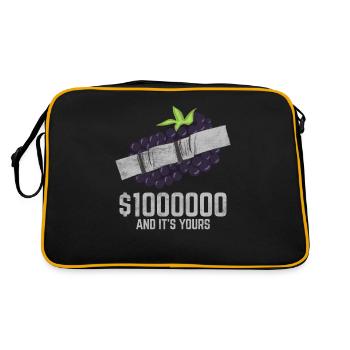 Duct Tape Blackberry Fruit Lover Funny Quote - Retro Bag - black/gold - Back
