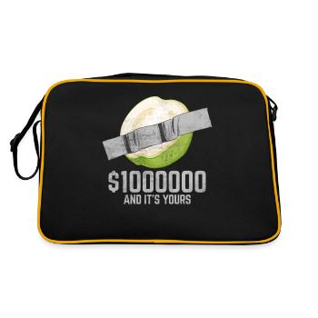 Duct Tape Guava Fruit Lover Funny Quote - Retro Bag - black/gold - Back