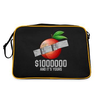 Ruban adhésif nectarine Fruit amant citation drôle - Sac Retro - noir/or - Dos