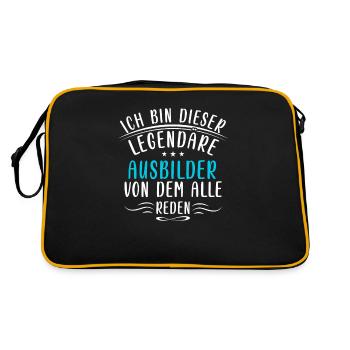 Lustige Ausbilder Sprüche Lehre Ausbildung Schüler - Sac Retro - noir/or - Dos