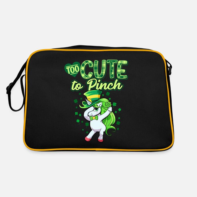 St. Patrick's Day Einhorn Retro Tasche