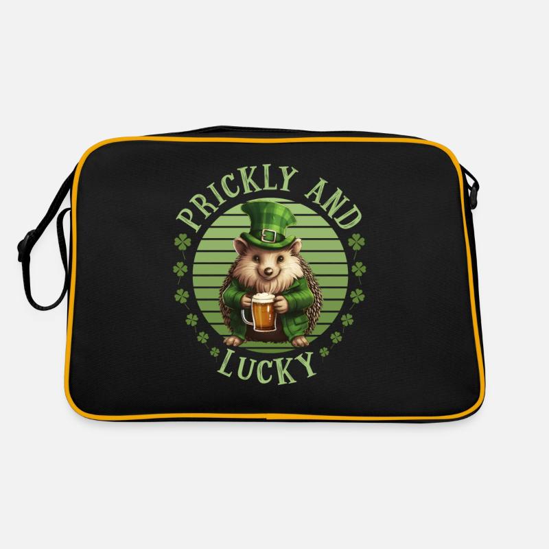 St. Patrick's Day Igel Retro Tasche
