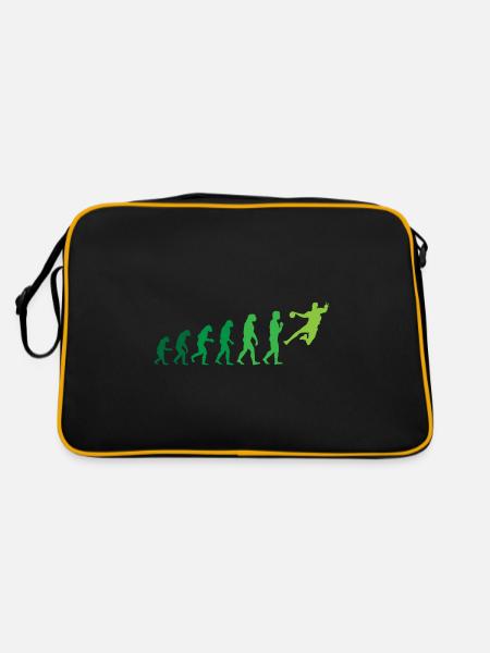 Mann Handball Trainer Hobby Sport Geschenk Spruch - Retro Tasche - Schwarz/Gold