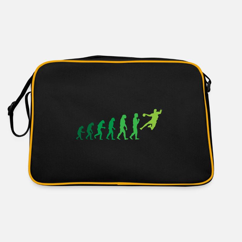 Mann Handball Trainer Hobby Sport Geschenk Spruch - Retro Tasche - Schwarz/Gold