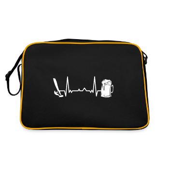 Windsurfing Windsurfen - Retro Tasche - Schwarz/Gold - Hinten