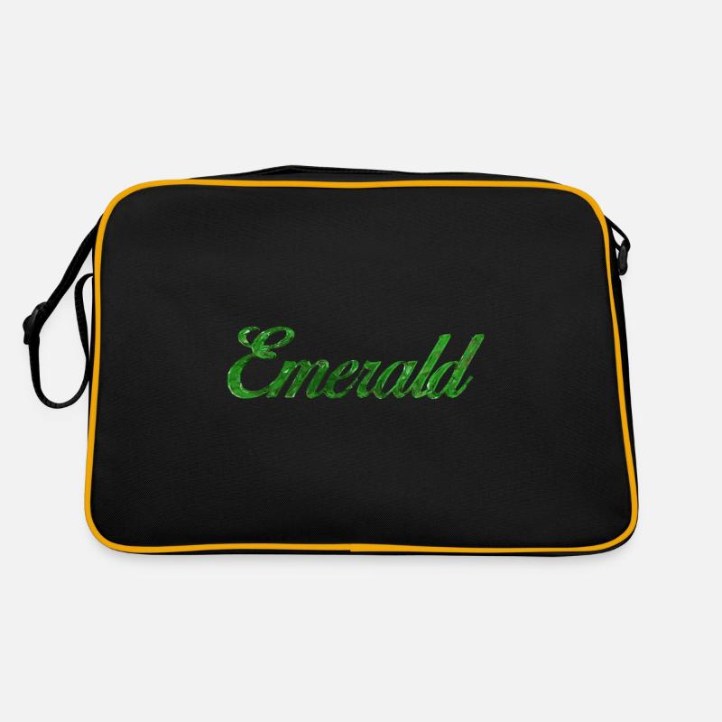 Emerald Stilisierter Text Retro Tasche