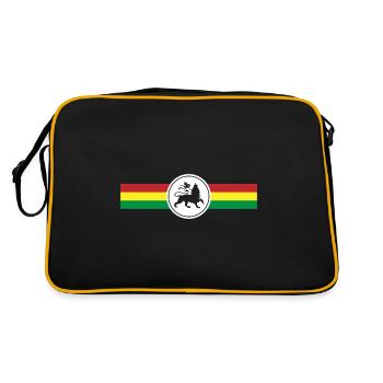 Drapeau Rasta Reggae Lion reggaeton - Sac Retro - noir/or - Dos