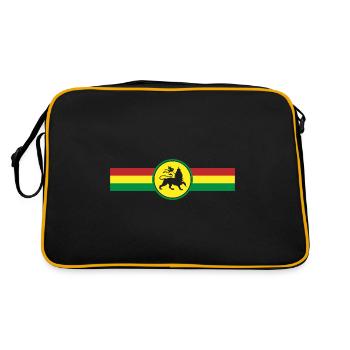 Drapeau Rasta Reggae Lion reggaeton - Sac Retro - noir/or - Dos