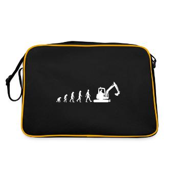 Evolution Exkavator silhouette cadeau pelle - Sac Retro - noir/or - Dos