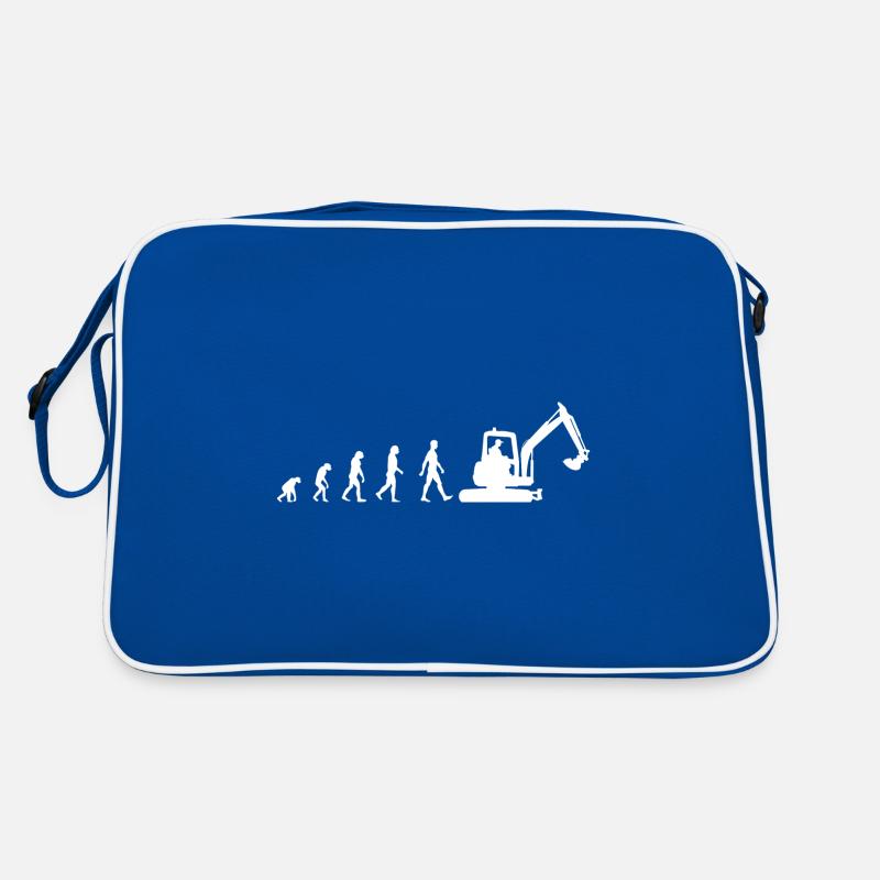 Evolution Exkavator silhouette cadeau pelle Sac Retro