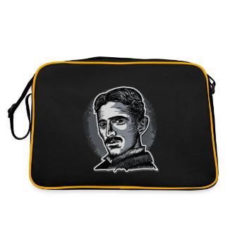 Nikola Tesla inventeur, physicien, ingénieur électricien - Sac Retro - noir/or - Dos