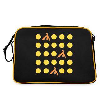 perle orange jaune féministe cadeau - Sac Retro - noir/or - Dos