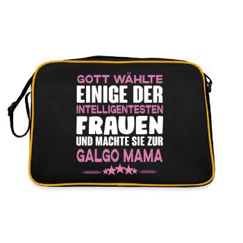 Galgo Mama - Retro Tasche - Schwarz/Gold - Hinten