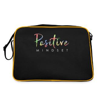 État d’ positif - Restez positif - Sac Retro - noir/or - Dos