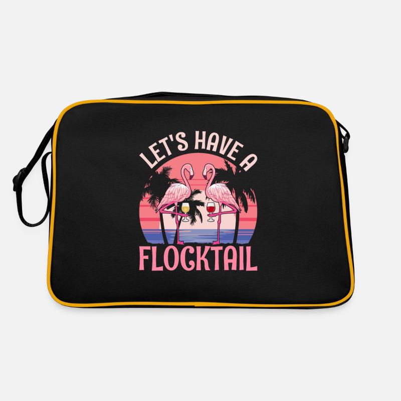 Let's have a flocktail - flamingo Retro Bag