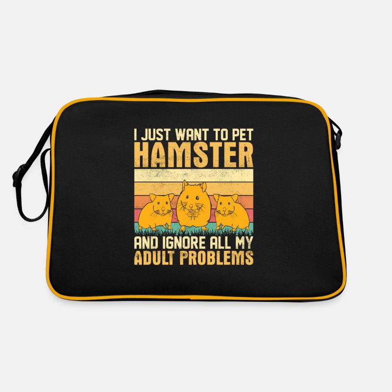 Ich möchte nur Hamster streicheln Retro Tasche