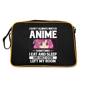 Japanese Manga Otaku I Dont Always Watch Amine - Sac Retro - noir/or - Dos