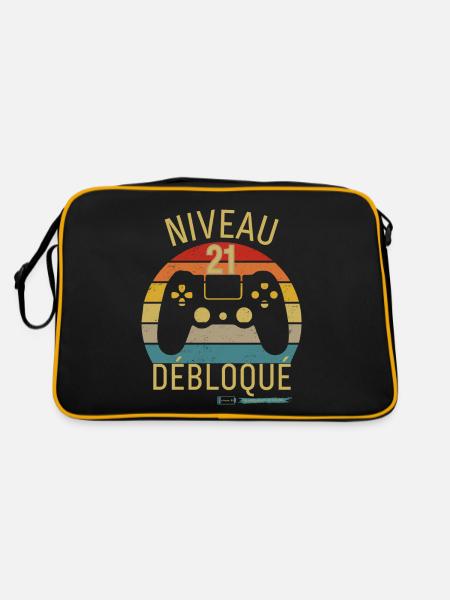 Niveau 21 Débloqué - Sac Retro - noir/or - Dos