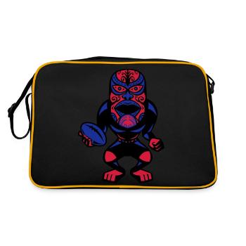 Rugby-Maske - Retro Tasche - Schwarz/Gold - Hinten