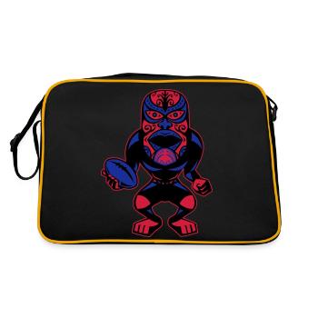 mask_blak - Retro Tasche - Schwarz/Gold - Hinten