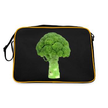 Brokkoli. broccoli - Retro Tasche - Schwarz/Gold - Hinten