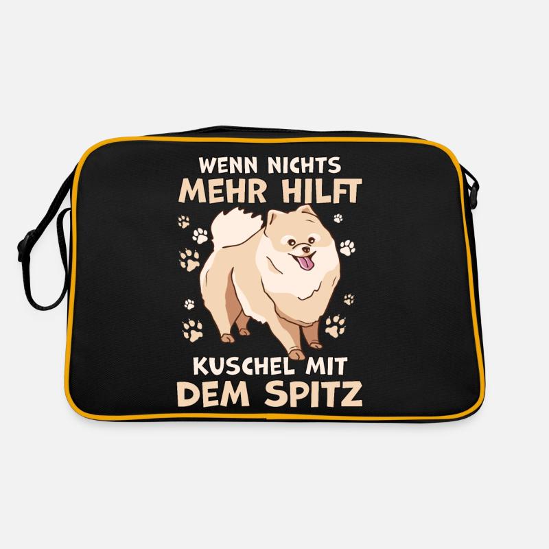 Spitz Hundebesitzer Hundeliebhaber Geschenkidee Retro Tasche