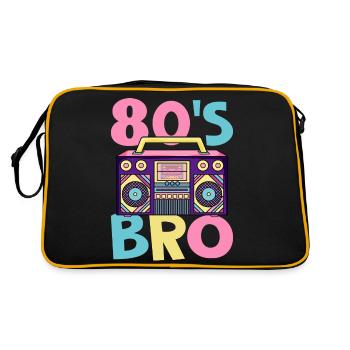 Fête 80s 80s Bro Mottoparty 80's - Sac Retro - noir/or - Dos