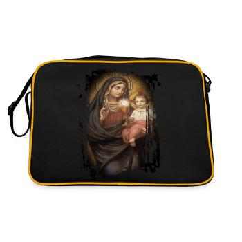 Holly Mary Maria Madonna Mariana Jungfrau Maria - Retro Tasche - Schwarz/Gold - Hinten