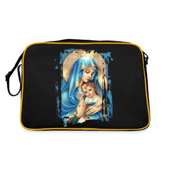 Holly Mary Maria Madonna Mariana Jungfrau Maria - Retro Tasche - Schwarz/Gold - Hinten