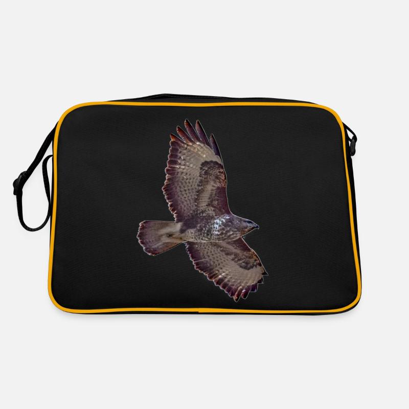 Buzzard in flight Retro Bag