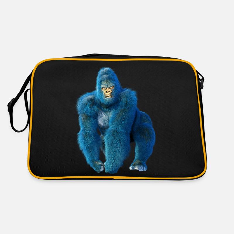 Gorilla Kraft - Retro Tasche - Schwarz/Gold