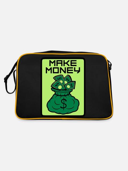Bouclier Money Maker - Sac Retro - noir/or - Dos