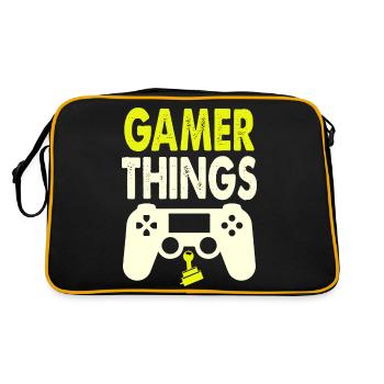 gamer things - Retro Tasche - Schwarz/Gold - Hinten