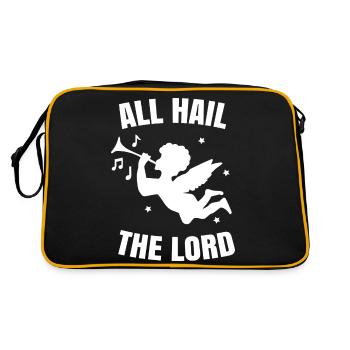 All hail the lord. cherub angel - Retro Bag - black/gold - Back