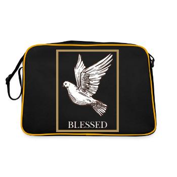 blessed - Retro Tasche - Schwarz/Gold - Hinten