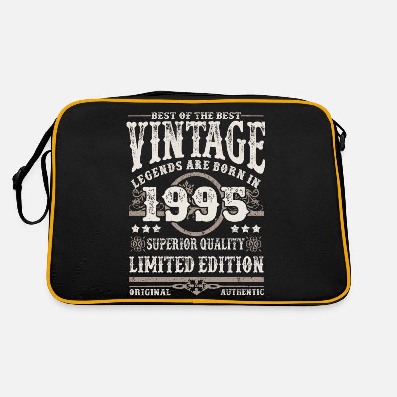 Legenden werden 1995 geboren - Retro Tasche - Schwarz/Gold