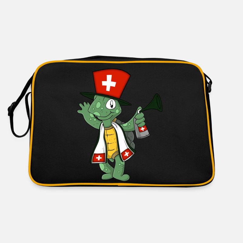Schweizer Fan Schildkröte Retro Tasche