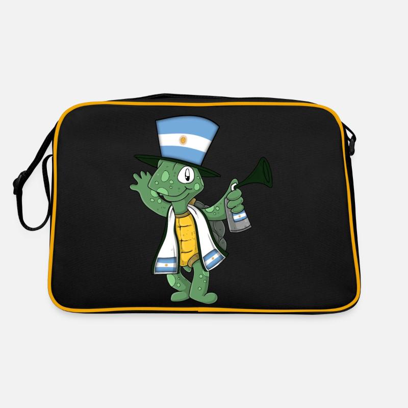 Argentinian Fan Turtle - Retro Bag - black/gold