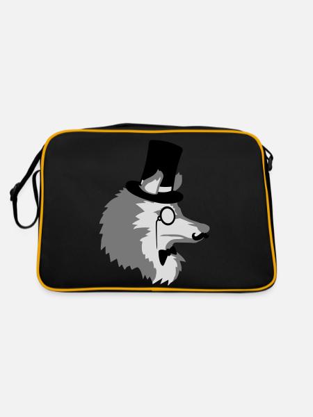 Sir Wolf Gentlemen Cylinder - Retro Bag - black/gold - Back