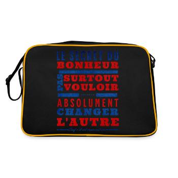 Le secret du bonheur.. - Sac Retro - noir/or - Dos