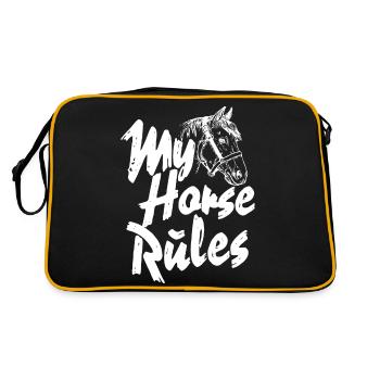 Mon cheval mes règles Cavalier Cavalier Ferme équestre - Sac Retro - noir/or - Dos